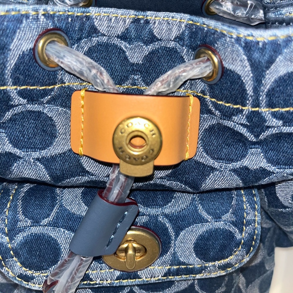 Coach Riya Backpack 21 in Signature Denim - Picture 8 of 11